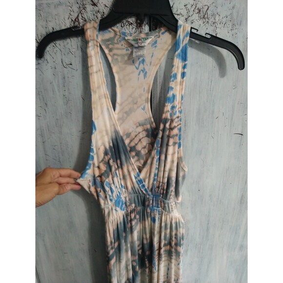 Hardtail Forever V-neck Sleeveless Tie Dye Maxi Dress Boho Feminine Cottage Core - Picture 3 of 9